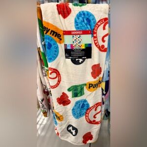 Monopoly plush blanket throw